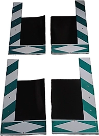 Renault Master Minibüs+Panelvan Için 4 Parça Yeşil Fosforlu Yan Saclı Tozluklar